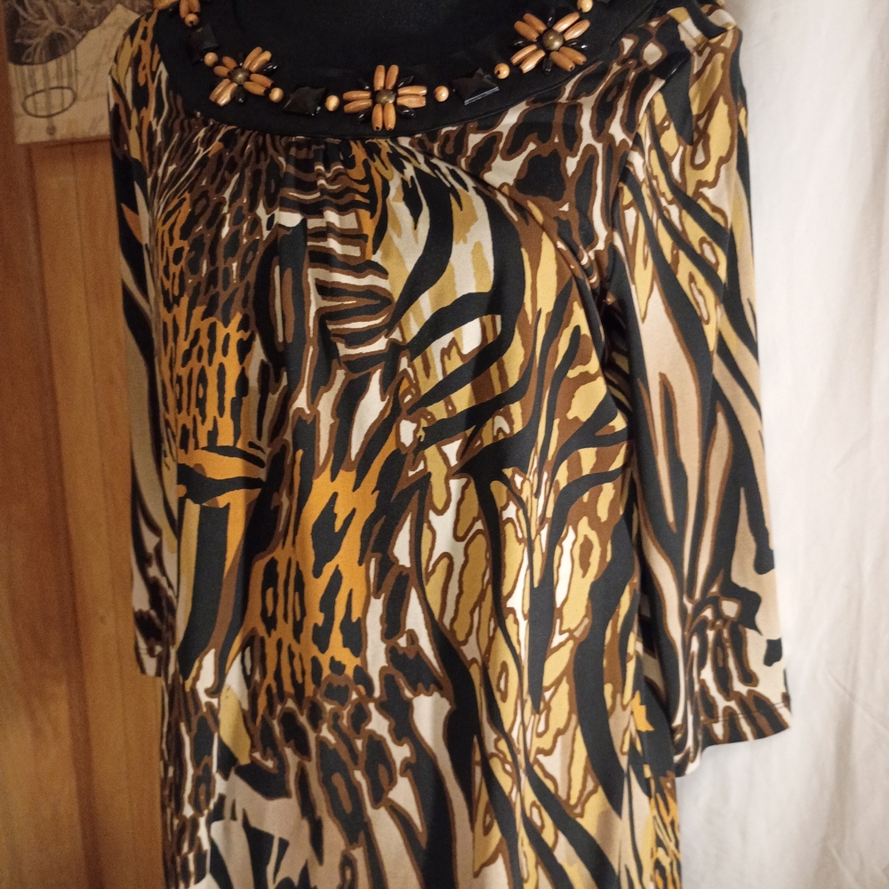 Ruby Rd. Multicolor Animal Print Blouse - image 2